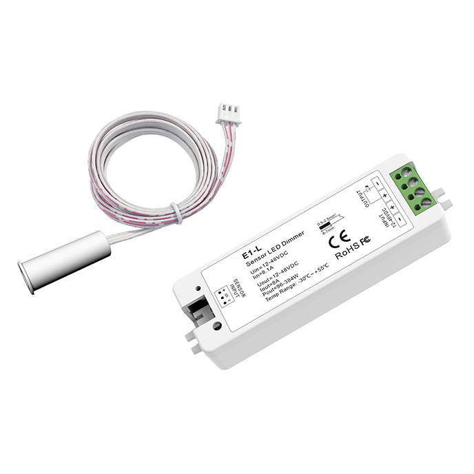 E1-L+EB/EB(C) 12-48VDC 8A Hand Sweep Sensor LED Dimmer E1-L+EB/EB(C) 12-48VDC 8A Hand Sweep Sensor LED Dimmer